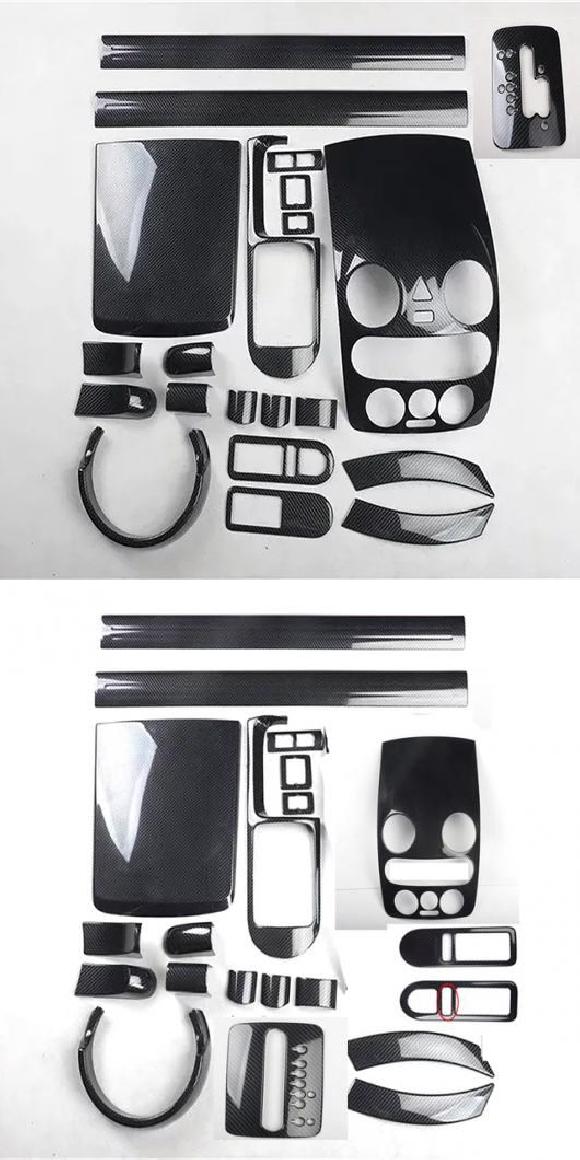 適用: フォルクスワーゲン/VOLKSWAGEN ビートル 2003-2011 ABS カーボンファイバー センター コントロール パネル カバー トリム フル セット 08-11・フル セット 03-05 SR-AA-0543 Interior parts for cars