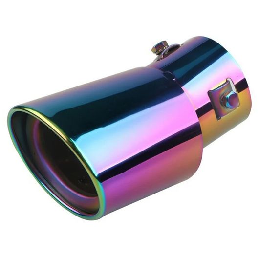 ステンレス スチール マルチカラー ラウンド ベンド エキゾースト テール マフラー チップ パイプ ユニバーサル SR-AA-9254 Car parts