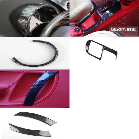 適用: フォルクスワーゲン/VOLKSWAGEN ビートル 2003-2011 カーボンファイバー インテリア アクセサリー ギア シフト パネル メーター トリム 03-11～インナー ドア プル 03-1 SR-AA-0552 Interior parts for cars
