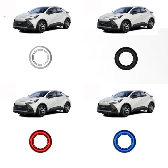 適用: トヨタ CHR C-HR 2024 2025 ABS エンジン スタート ボタン リング 装飾 カバー トリム インテリア ABS マット～ABS ブルー カラー SR-AA-0633 Interior parts for cars