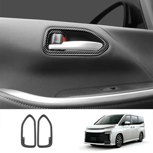 右ハンドル用 適用: トヨタ ヴォクシー 90シリーズ 2021 2022 2023 ABS カーボン インテリア アクセサリー ウインドウ スイッチ カバー インナー ドア フロント ドア ハンドル カバー SR-AA-0654 Interior parts for cars 14,273円