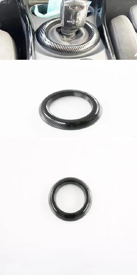 適用: ミニ クーパー クラブマン 2022 ABS カーボンファイバー インナー ドア ボウル カバー センター コンソール カーボン ギア シフト パネル・ブラック ギア シフト パネル SR-AA-0679 Interior parts for cars