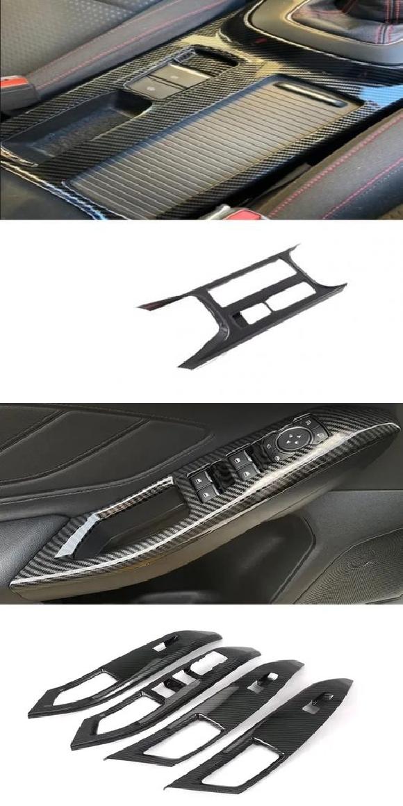 適用: フォード/FORD フォーカス 2022 2023 2024 カーボンファイバー ABS インナー ギア シフト パネル ドア ドリンクホルダー カバー・ウインドウ スイッチ 左ハンドル用 SR-AA-0694 Interior parts cars｜オートパーツエージェンシー2号店
