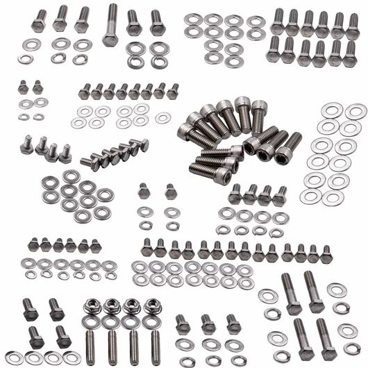 ステンレス スチール ボルト キット 適用: シボレー/CHEVROLET SBC エンジン スモール ブロック 265 283 305 327 350 SR-BB-2605 Car parts