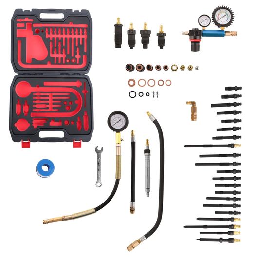 46-ピース 圧縮 テスター プレッシャー ロス テスター 適用: ガソリン ディーゼル エンジン トラック M10 M12M14アダプタ SR-BB-3662 Car parts