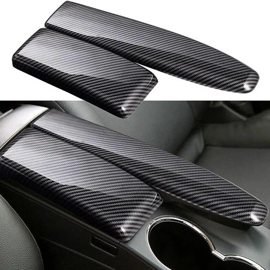 左ハンドル用 センター コンソール アームレスト ボックス トリム カバー 適用: メルセデス ベンツ C クラス W204 2008 2009-2014 オート インテリア インテリア アクセサリー カーボン調 SR-BB-4154 Interior parts for cars