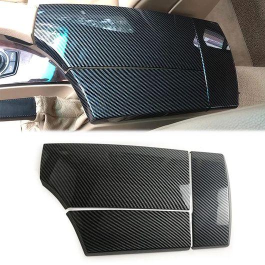 適用: BMW 5シリーズ E60 E61 2004-2008 2009 2010 左ハンドル用 センター コンソール アームレスト ボックス カバー サイド パネル トリム ストリップ カーボン スタイル タイプ1 SR-BB-4261 Interior parts for cars