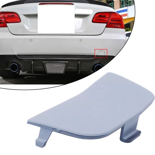 適用: BMW 3シリーズ E92 クーペ E93 コンバーチブル 2007-2013 M-スポーツ バンパー リア バンパー 牽引フック アイ カバー アクセサリー グレー グレー SR-BB-4262 Exterior parts for cars