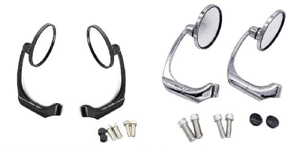 レトロ バックミラー 8MM/10MM オートバイ リア ビュー ミラー ユニバーサル モト サイド ミラー ハンドルバー ミラー 適用: スクーター クルーザー & チョッパー ブラック・シルバー SR-BB-4171 Motorcycle parts