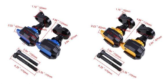 1ペア オートバイ フレーム スライダー プロテクター 適用: スズキ GSXR1000 2005 2006 モト 落下 保護 アンチ クラッシュ プロテクター タイプ3 ブルー・タイプ3 ゴールド SR-BB-4277 Motorcycle parts