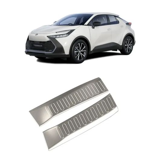 エクステリア アクセサリー 適用: トヨタ CHR C-HR 2024 2025 ABS クローム フォグライト ベゼル カバー フロント リア バンパー プロテクター モールディング リア バンパー ピール SR-AA-0724 Exterior parts for cars