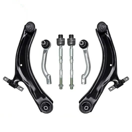 6ピース フロント ロワー コントロールアーム サスペンション タイ ロッド エンド キット 適用: 日産 ローグ 2008 2009 2010 2011 2012 2013 2014 2015 SR-BB-4993 Car parts