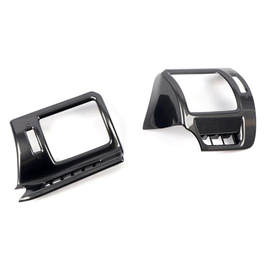 左ハンドル用 適用: トヨタ フォーランナー 2010-2022 ABS メタリック ブラック インテリア フロント サイド 通気口 カバー トリム 2ピース SR-BB-5513 Interior parts for cars
