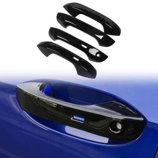 左ハンドル用 適用: フォルクスワーゲン/VOLKSWAGEN ゴルフ 8 MK8 2021-2023/ID.3 2019-2023 エクステリア サイド ドア ハンドル カバー トリム スマート ホール ピアノブラック SR-BB-5348 Exterior parts for cars