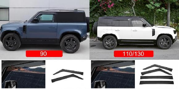 適用: ランドローバー/LAND ROVER ディフェンダー 2020 2021 2022 2023 エクステリア ウインドウ バイザー ウィンド デフレクター サン ディフェンダー 90・ディフェンダー 110 SR-BB-5391 Exterior parts for cars|オートパーツエージェンシー2号店