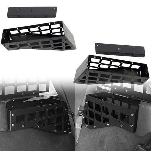 適用: ジープ/JEEP ラングラー JK 4-ドア 2007-2017-スタイリング リア トランク デブリ ラック ストレージ モール パネル 左側 & 右側 トレイ ストレージ ボックス SR-BB-5702 Interior parts for cars
