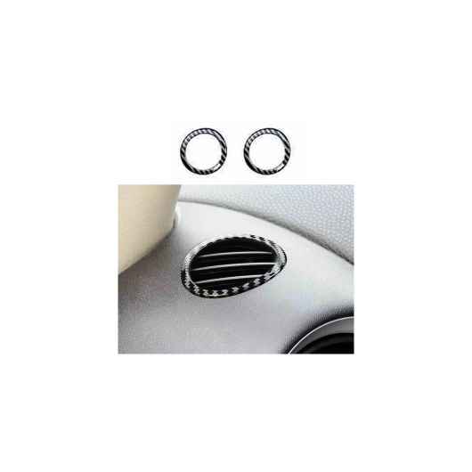 適用: ミニ R55 2007-2014/R56 2006-2013 ABS カーボン スタイル ダッシュボード アッパー 通気口 アウトレット カバー トリム 2ピース SR-BB-5636 Interior parts for cars