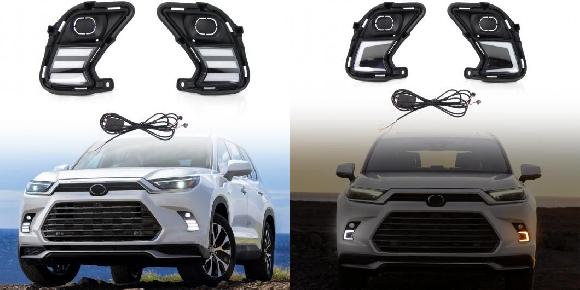 適用: トヨタ グランド ハイランダー 2023 2024 LED DRL デイライト ウインカー デイタイム ランニング ライト ヘッドランプ 12V モデル A・モデル C SR-BB-5639 Car light