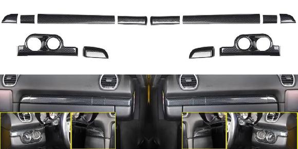 適用: ポルシェ/PORSCHE 718 2016-2023/ボクスター 2013-2015 カーボン スタイル インテリア センター コンソール ダッシュボード パネル 左ハンドル用・右ハンドル用 SR-BB-5912 Interior parts for cars｜オートパーツエージェンシー2号店