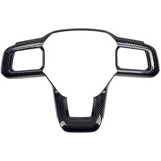 適用: フォード/FORD マスタング 2024 2025 カーボン ブラック インテリア ステアリング ホイール カバー トリム ABS 1ピース SR-BB-6377 Interior parts cars