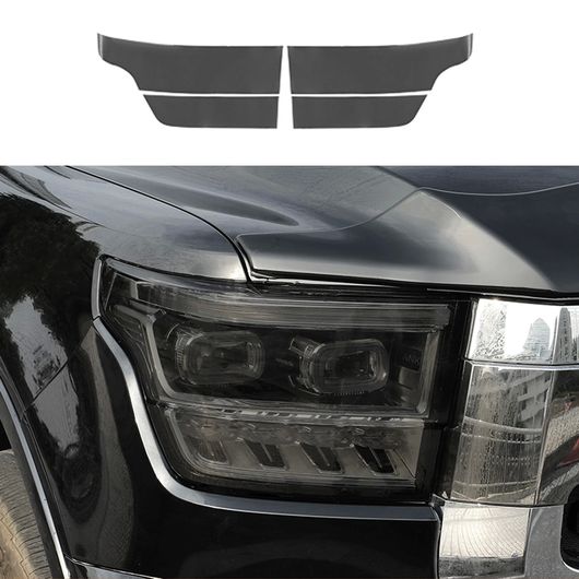 適用: 長城汽車 タンク 500 2022-2024 スモーク ブラック 光沢 TPU ヘッドライト フォグライト クリア ラップ 粘着式 フィルム プロテクター 2ピース SR-BB-6406 Exterior parts for cars