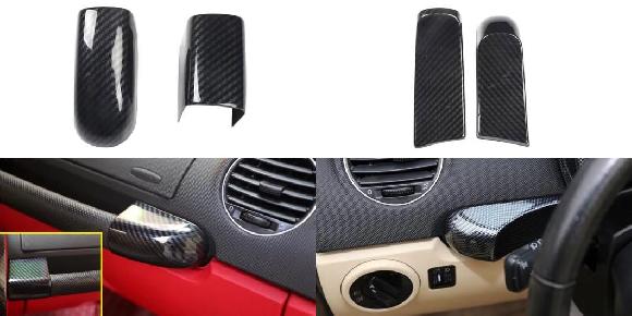 適用: フォルクスワーゲン/VOLKSWAGEN ビートル 2003-2010 左ハンドル用 ダッシュボード センター コンソール サイド ストリップ インテリア カバー トリム 助手席側・運転席側 SR-BB-6522 Interior parts for cars