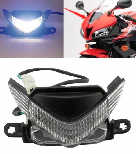 適用: ホンダ CBR600RR F5 オートバイ アッパー フロント ヘッドライト ヘッドランプ ライト アセンブリ 2007 2008 2009 2010 2011 ブラック SR-BB-7306 Motorcycle parts