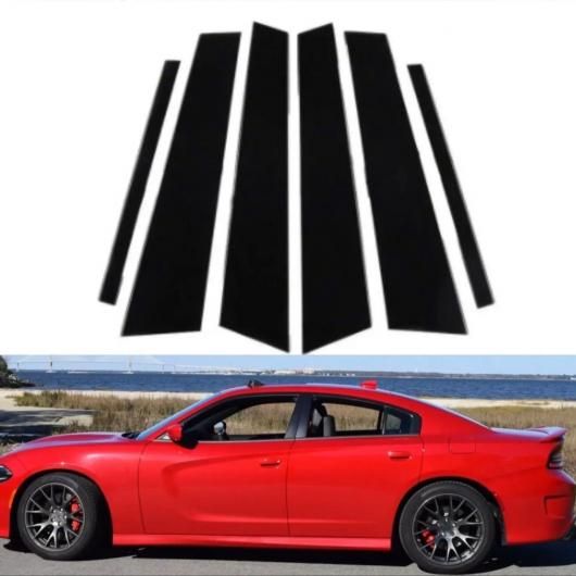 6ピース ドア ウインドウ ピラー ポスト トリム カバー ステッカー 適用: ダッジ チャージャー 2011 2012 2013 2014 2015 2016 2017 2018-2023 ピアノブラック SR-BB-7322 Exterior parts for cars 7,301円