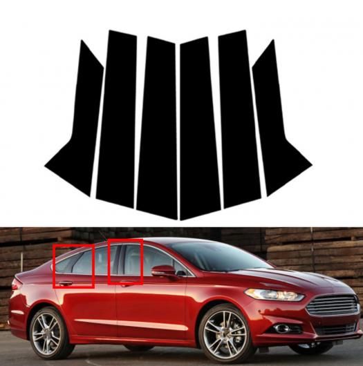 6 ピース ピラー ポスト 適用: フォード/FORD フュージョン 2014-2019 2020 2021 2022ドア トリム ウインドウ BC 列 ステッカー 装飾 カバー ピアノブラック SR-BB-7378 Exterior parts cars|オートパーツエージェンシー2号店