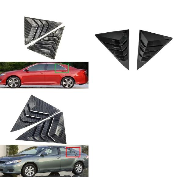 適用: トヨタ カムリ セダン 2006-2017 リア ルーバー ウインドウ サイド シャッター カバー トリム ステッカー 吹き出し口 スクープ ABS 2012-2017 カーボン～2006-2011 SR-BB-7680 Exterior parts for cars