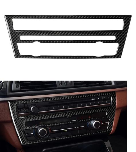 適用: BMW F07 5シリーズ GT 535i 2010-2016 コントロール パネル 装飾 カバー トリム デカール インテリア アクセサリー カーボン ブラック SR-BB-7665 Interior parts for cars