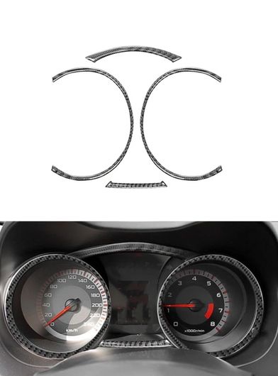 カーボン スピードメーター ステッカー 適用: 三菱 ランサー GT GTS ES DE 2008-2015 インストルメント パネル カバー ブラック SR-BB-8114 Interior parts for cars