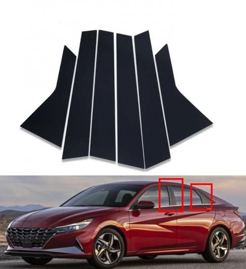 ウインドウ ピラー ポスト 適用: ヒュンダイ/現代/HYUNDAI エラントラ 2021 2022 2023 ドア トリム カバー ステッカー ブラック SR-BB-8172 Exterior parts for cars
