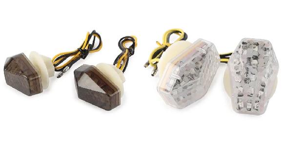 2ピース ウインカー ライト インジケーター ランプ ウインカー LED 適用: スズキ GSXR 600 750 1000 SV 650/650 S 1000/1000S バンディット スモーク・クリア SR-BB-8357 Motorcycle parts