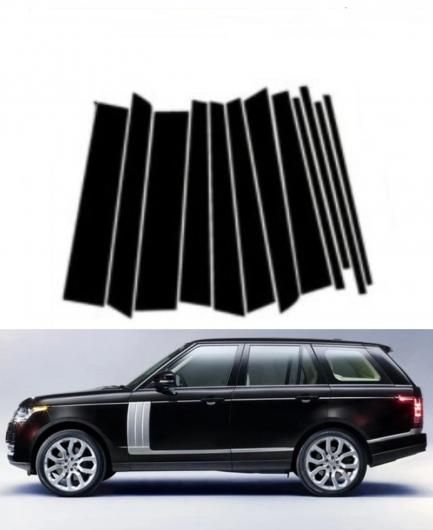 12ピース ピラー ポスト 適用: レンジローバー L322 2002-2010 2011 2012 ウインドウ トリム カバー BC 列 ステッカー ピアノブラック SR-BB-8287 Exterior parts for cars