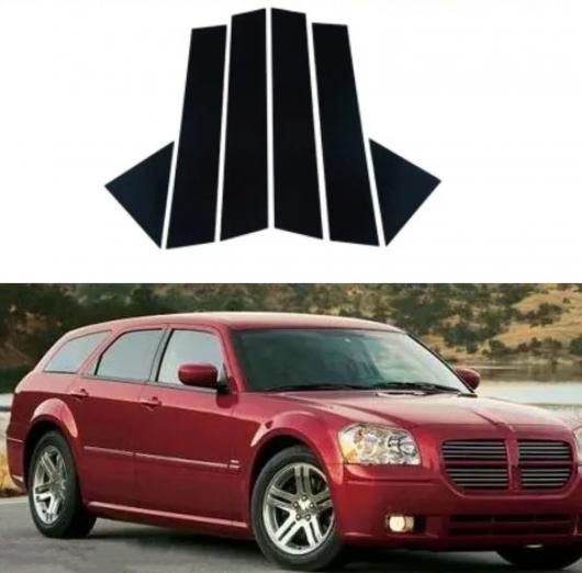 ウインドウ ドア 列 B C ピラー ポスト カバー トリム 適用: クライスラー/CHRYSLER 300/300C 適用: ダッジ/DODGE マグナム 2005-2010 ステッカー ピアノブラック SR-BB-8386 Exterior parts for cars