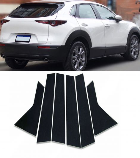 ピラー ポスト 適用: マツダ CX-30 2020 2021 2022 2023 ドア ウインドウ 列 装飾 アクセサリー BC トリム カバー ブラック SR-BB-8459 Exterior parts for cars