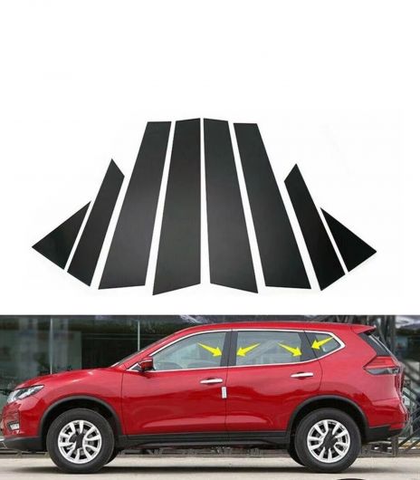 ピラー ポスト カバー 適用: 日産 X-トレイル ローグ T32 2014-2020 ドア ウインドウ モールディング トリム ステッカー ブラック SR-BB-8463 Exterior parts for cars