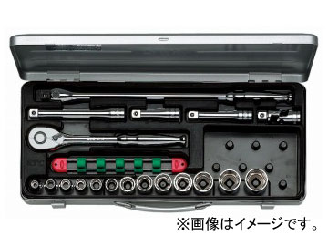 KTC 12.7sq.ソケット鍵仕かける［19点］ 結核症413  Socket wrench set points 花・ガーデン・DIY-DIY・工具