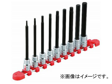 KTC 9.5sq.ロングヘキサゴンビットソケットセット［9コ組］ TBT3L09H Long Hexagon Bit Socket Set Piece