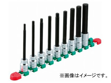 KTC 12.7sq.ロングヘキサゴンビットソケットセット［9コ組］ TBT4L09H  Long Hexagon Bit Socket Set Pieces