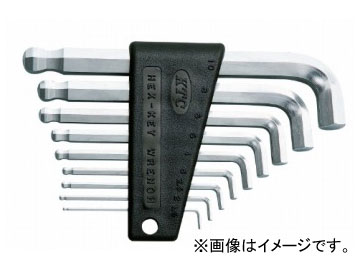 KTC ハイグレードボールポイントL形スタンダード六角棒レンチセット（首下ショートタイプ）［9本組］ HLDS2009 High grade ball point shaped Standard Hexagonal Rested Set Short Type under neck pcs