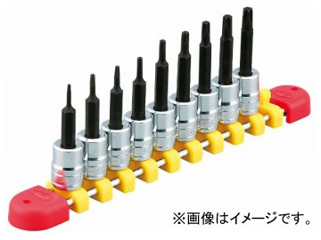 KTC 6.3sq.T型トルクスビットソケットセット［9コ組］ TBT209T  Torx Bit Socket Set Pieces