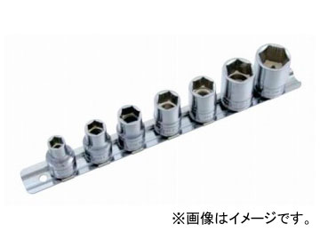 スエカゲツール SEK 7PC.ノンスリップソケットハンガーセット No.WS3807 Non slip socket hanger set