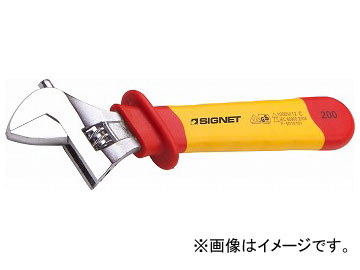シグネット/SIGNET 絶縁モンキーレンチ 200mm 品番：E40620 JAN：4545301067452 Insulated Monkey Lench