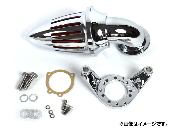 AP エアクリーナーキット クローム 砲弾型 ハーレー CVキャブレター Delphi V-twin AP-A228B-CR 2輪 Air cleaner kit