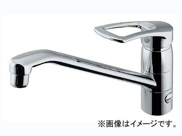 カクダイ シングルレバー混合栓（分水孔つき） 品番：117-063K-180 JAN：4972353032822 Single lever mixer tap with water hole