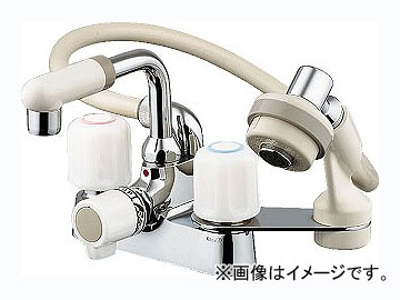 カクダイ 2ハンドル混合栓（シャワーつき） 品番：1521S JAN：4972353166701 Handle mixer tap with shower