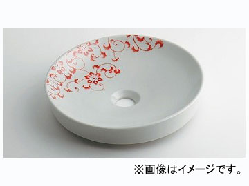 カクダイ 丸型室内用便器器 秋味サクラ色 品番：493-097-P JAN：4972353046416  Round handwasher