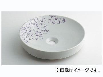 カクダイ 丸型室内用便器器 ラベンダー 品番：493-097-PU JAN：4972353046423  Round handwasher